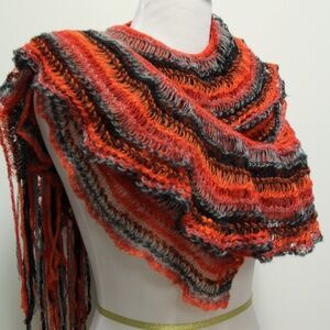Red and Black Wrap Shawl Scarf Great Gift